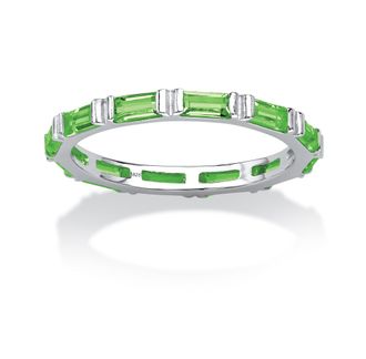 Palm Beach Jewelry Birthstone.925 Sterling Silver Eternity Band