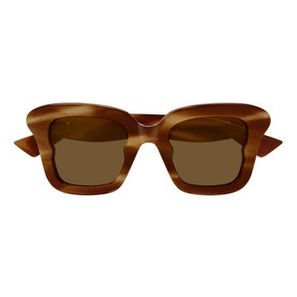 Bottega Veneta Butterfly Zonnebril - Dames - Accessoires - Bruin - Maat: 48 MM