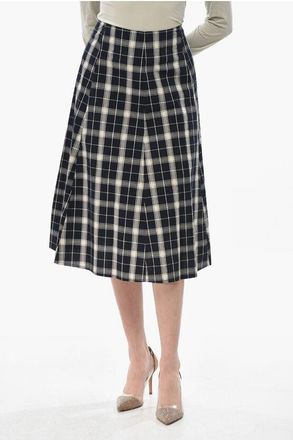 Woolrich Plaid Cotton Flared Skirt size Xs