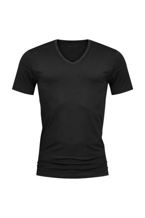 Mey 46007-123 Mens Dry Cotton Black Solid Colour Short Sleeve Top 3XLarge (Brand Size 9)