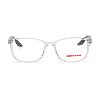 Prada Square Full Rim Transparent Frame Eyeglasses - Clear