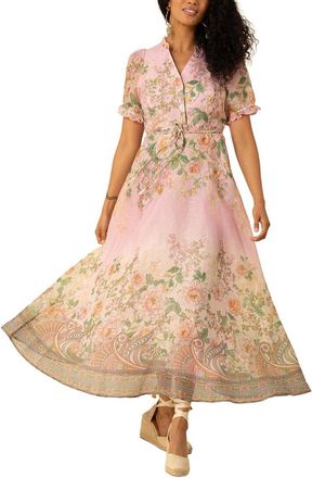 Hale Bob Silk & Linen-Blend Haley Midi Dress