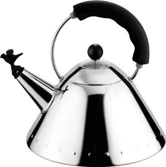 Alessi 9093 Hervidor De Acero Inoxidable Negro 2 Litros Dise&ntilde;o