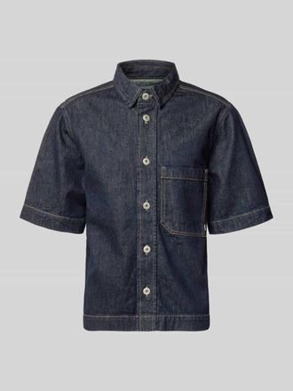 Review Regular Fit Jeanshemd mit Brusttasche in Dunkelblau, Gr&ouml;&szlig;e XXL