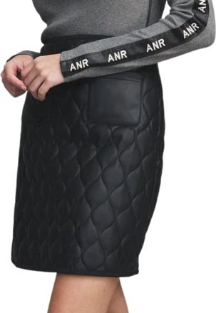 Alp N Rock Womens Kiko Quilted Skirt In Black Faux Leather