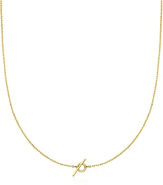 RS Pure by Ross-Simons Italian 10kt Yellow Gold Petite Toggle Necklace