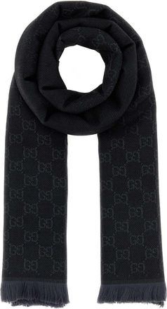 Gucci Embroidered Wool Scarf