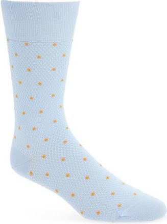 Paul Smith Naven Polka Dot Cotton Blend Dress Socks in Turquoise/Aqua at Nordstrom