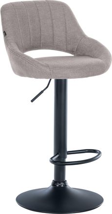 Clp Clp - Taburete De Bar Milet En Tela Con Base Met&aacute;lica Gris Negro