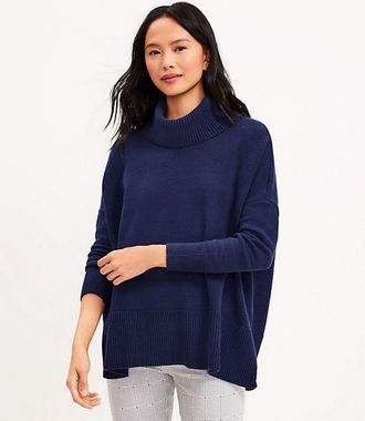 LOFT Turtleneck Poncho Sweater