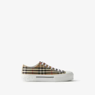 Burberry Check Sneakers, Size: 35.5