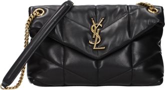 Saint Laurent Puffer Schoudertas Dames Leer Zwart