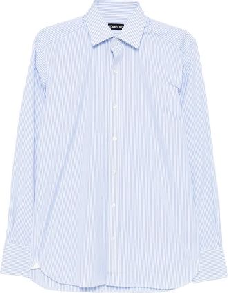 Tom Ford Gestreept overhemd - Blauw