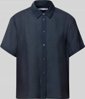 Sams&oslash;e & Sams&oslash;e Relaxed Fit Bluse aus Modal-Mix mit Seiden-Anteil Modell MINA in Marine, Gr&ouml;&szlig;e XL