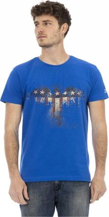 Trussardi Casual T-shirt met ronde hals - Heren - T-shirts - Blauw - L - Tops
