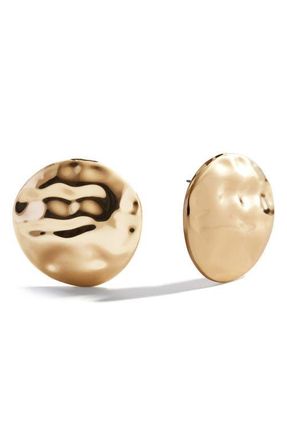 BaubleBar Odette Hammered Disc Earrings in Gold at Nordstrom