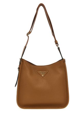 Prada Brown Logo Shoulder Bag