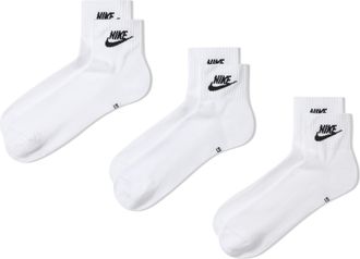 Nike Unisex Everyday Essential Ankle Socks (3 Pairs) in White | DX5074-101