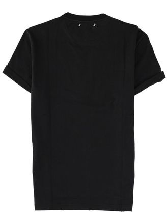 Golden Goose Logo Patch Cotton T-Shirt - Black