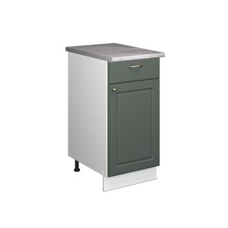 Vicco Mueble Bajo Para Fregadero/placa Fame-line, Verde Dorado Casa De Campo/blanco, 40 Cm, Et M&aacute;rmol, Vicco