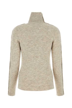 Isabel Marant Womens Melange Sand Nylon Blend Malo Sweater Beige Maglieria