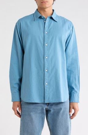 Rag & Bone Mateo Long Sleeve Button Front Shirt in Blue at Nordstrom Rack, Size Xx-Large