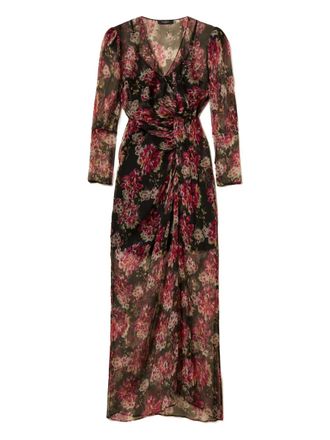 Twin-Set floral-print maxi dress - Red