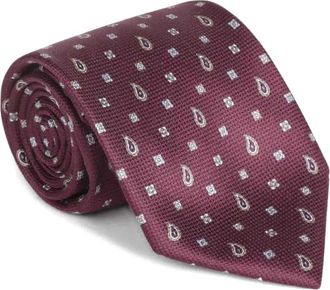 Brioni Cravatta con stampa paisley - Rosso