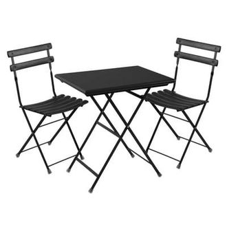 Emu Rectangular table Arc en Ciel - Black - Varnished steel
