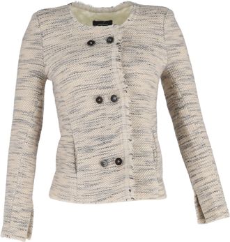 Isabel Marant Isabel Marant Pre-owned Womens Laure Woven Jacket in Ecru Virgin Wool - Size EU 38 (Womens)