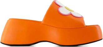 Carel Mules Flower con plateau - Arancione