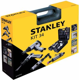 Stanley Kit 34 Herramientas Neum&aacute;ticas Para Compresor De Aire