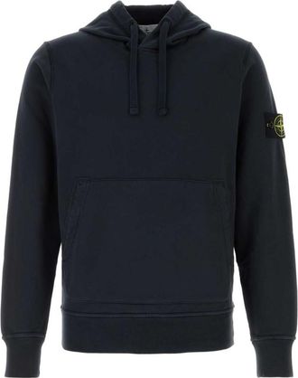 Stone Island Navy Blue Solid Regular Hoodie