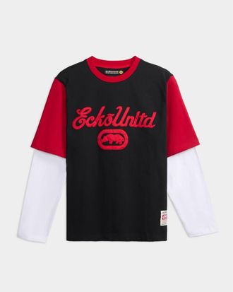 Ecko Classic Script Long Sleeve Shirt in Black at Nordstrom, Size X-Large L