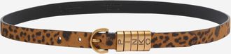 Pinko Womens Suede Leather Belt With Logo