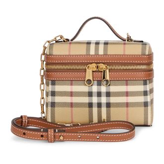 Burberry Mini borsa Vanity con motivo Check - - Bags - Donna - Beige - ONE SIZE