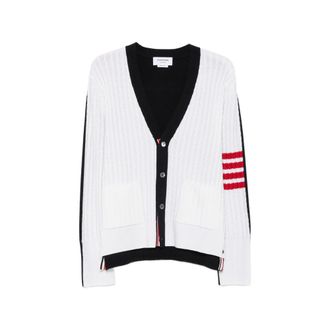 Thom Browne 4-Bar Cable-knit Cardigan