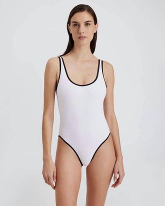 Solid & Striped Annemarie One Piece In Marshmallow