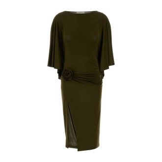 Blumarine Midi Dresses, female, Green, Size: XS Jersey Dress