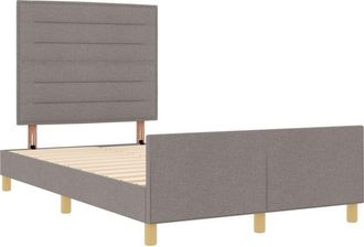 vidaXL Taupe Fabric Bed Frame 140x190 cm vidaXL