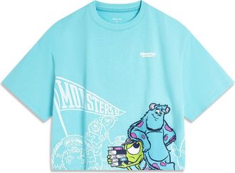 Li-Ning (WMNS) Li-Ning x Disney Monsters University Graphic T-shirt Sky Blue AHSU490-3