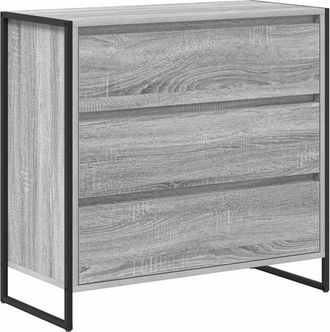 vidaXL Vitrina Gris Sonoma 79 X 36 X 75.5 Cm Madera Contrachapada Vidaxl