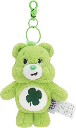 Generic Plush Fluffy Fur Teddy Bear Green Lucky Kawaii Care 3D Kawaii Y2K Harajuku Oversized Big Decorative Keyring Bag Charm Key Ring Chain Keychain Personal