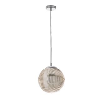 Luce-Ambiente-Design Greenwich Single Suspension in Grey Wavy Glass
