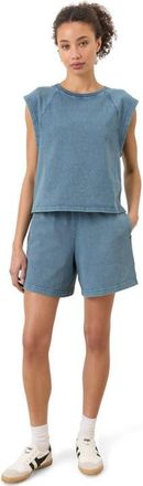 Pact Organic Cotton Weekends Beach Short in Washed Wedgewood Blue at Nordstrom, Size X-Large