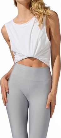 Heroine Sport Jersey Base Tank Top In White