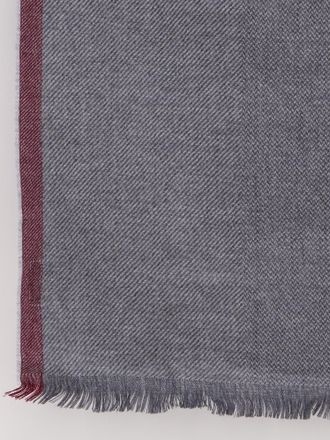 Brunello Cucinelli Mens Scarf Wool And Cashmere Grey Scarfs