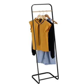 Relaxdays Relaxdays Clothes Rack, Freestanding, 140x41x41 cm, Clothing Rail, Hallway Coat Stand for Jackets, Metal, Black/Brown