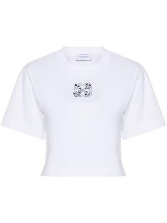 Off-white Bling Leaves S Arrow crop T-shirt - women - Cotton - M