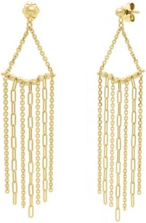 Tresorra 14K Yellow Gold Triangle Fringe Earrings